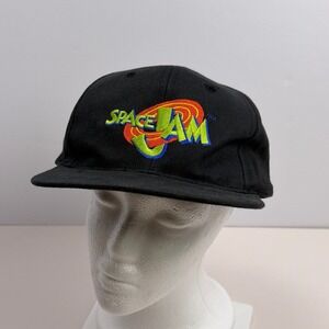 Space Jam Vintage 90s Aesthetic Unisex Snapback Hat Black Cotton Blend